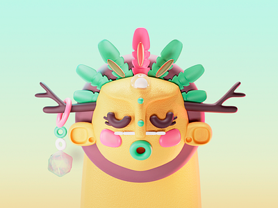 MASK 3d art character design design digital illustration graphic design illustration mask totem tribu