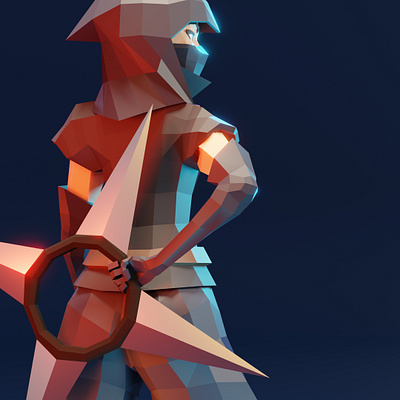 Lowpoly rogue 3d character characterart characterdesign gameart illustration low poly lowpoly model