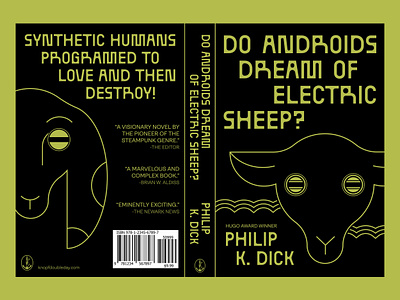 Do Androids Dream of Electric Sheep Book Cover android blade runner book book cover cover cover design creative design dystopian futuristic graphic design illustration illustrator novel pop culture redesign sci fi type design typography