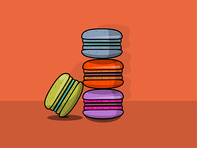 Macaroons candy cookies design food illustration macaroons sweet vector