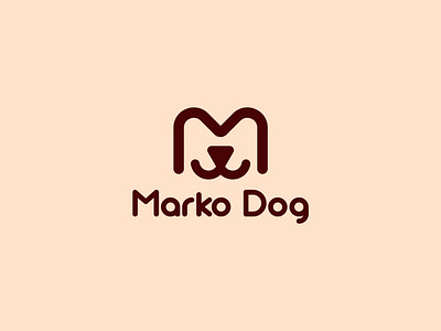 Dog logo branding coloring logo design dog letter m logo dog logo illustration logo minimal minimal dog logo vector