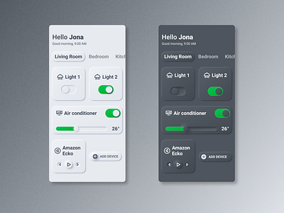 Daily UI #21 - Home Monitoring dailyui dailyyu021 design neumorphism ui uidesign userinterface userinterfacedesign