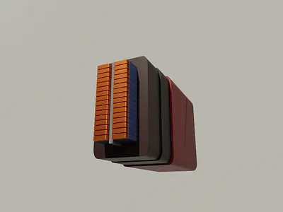 Stator winding insulation 3d 3dart blender blender3d design illustration lowpoly lowpolyart lowpolyart technology