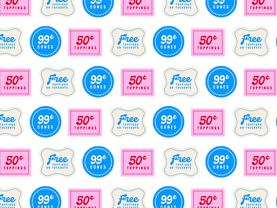 Badges for Rebrand – Fresh Local Ice Cream badge brand design brand identity branding branding and identity design identity design illustrator logo logo design sticker typography visual identity