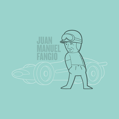 Juan Manuel Fangio design formula1 illustration juan manuel fangio vector