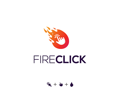 Fire Click art brand brand identiy branding click colors combination logo design designs dribbble fire fire click graphic graphic design illustration illustrator logo logo design logo designs vector