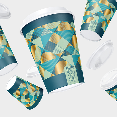 Cupzi cup branding creative cup cups design icon logo logo design packaging vector