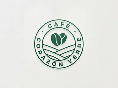 Café Corazón Verde branding coffe green logo logotipo shot vector