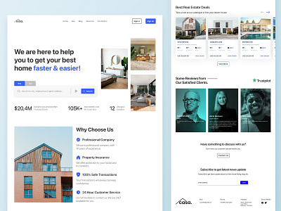 Casa - Real Estate fi figma figmadesign realestate ui ux web