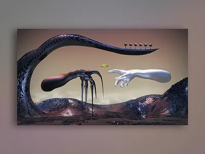 "Afraid to be Blessed" 3d illustration