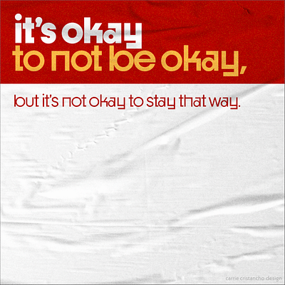 it’s okay graphic design illustrator poster type