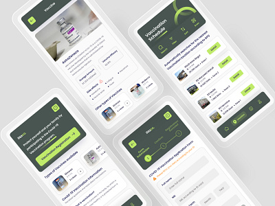 Inaco. - Vaccination Mobile App app behance card clean design design concept figma inspiration minimalist mobile mobile app mobile design app simple ui ui design ux vaccine