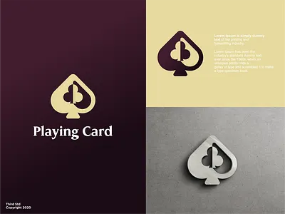 Playing Card Logo casino design game illustration logo logo design playing playing card