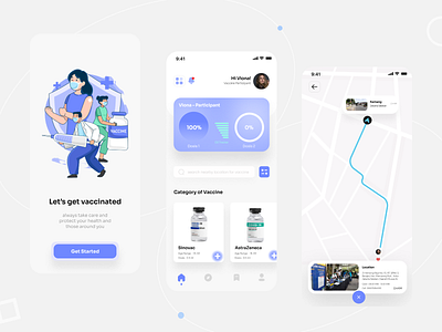 Vaccination UI Design App app branding clean ui design illustration illustrator interface ios logo mobile mobile app typography ui ui ux design ux vaccination vector website