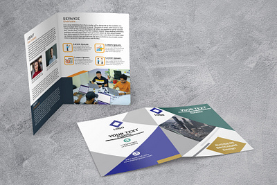 Bifold Brochure Template 4 pager bifold brochure branding brochure corporate identity design flyer graphic design illustration illustrator ui