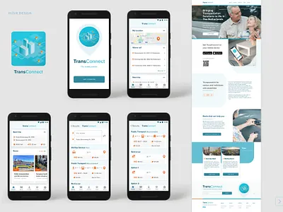 TransConnect Transportation Application application branding design graphic graphic design logo mobile ui ux