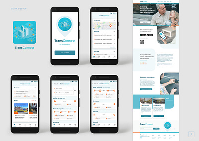 TransConnect Transportation Application application branding design graphic graphic design logo mobile ui ux