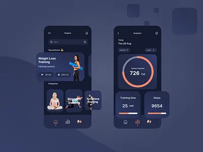 Fitness App Reboud app app ui app ux fitness fitness app fitness app ui fitness app ux mobile app