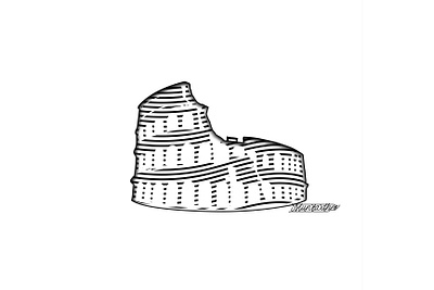 The Colosseum line art design inspiration iraq logo muntadher saleh