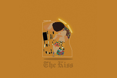 The Kiss Art Deco art deco design graphic design illustration inspiration muntadher saleh vector