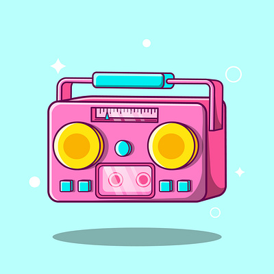 Boombox Cartoon 3d animation app branding design graphic design illustration logo vector