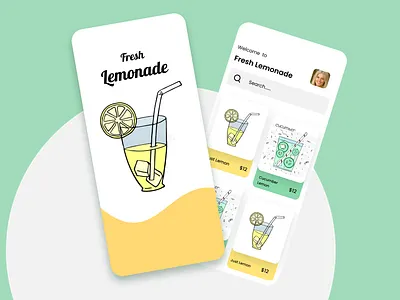 Lemonade App Concept appdesign appui brand branding ecommerce lemondae productdesign ui uidesign uidesigner uiux ux uxdesign visualdesign visualdesigner