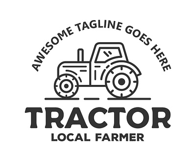 Logotype of Tractor artwork branding business company design farm farmer graphic design icon illustration line art logo tractor vector