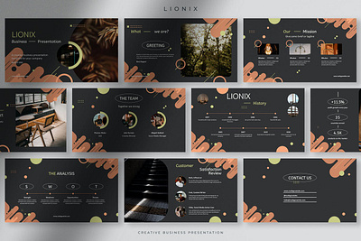 Lionix - Creative Business Presentation Powerpoint clean colorful company corporate google slides keynote modern multipurpose multipurpose template photography pitch deck portfolio powerpoint presentation studio template unique web design web development website