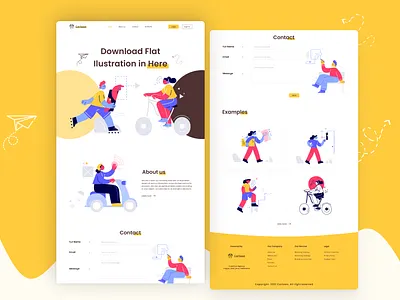 CARTOON Web Design design illustration landingpage ui ui design web