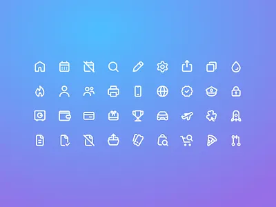 Outliny: A simple, minimal icon set 2px stroke 2px icons outliny pack set stroke