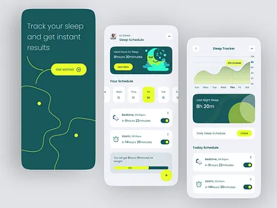 Sleep Tracker app design clean design color design graph chat graphic design graphic design app health app health tracker logo design minimal design popular design popular mobile app sleep mobile app sleep track sleep tracker mobile app sleeping splash trend design uiux