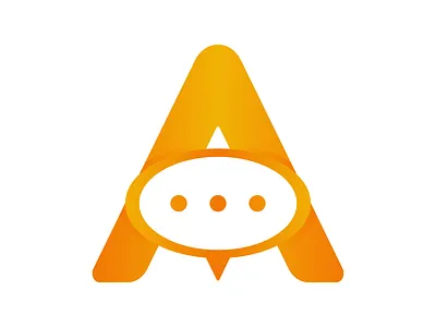 A Chat a branding chat clean design flat graphic design letter logo minimal vector