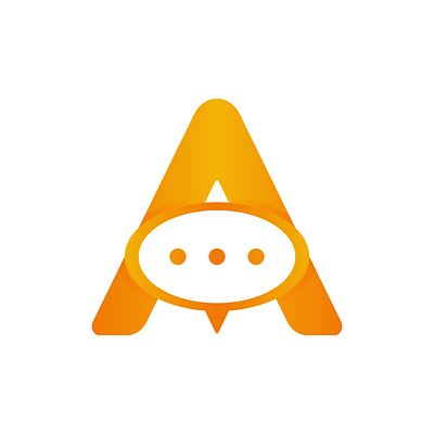 A Chat a branding chat clean design flat graphic design letter logo minimal vector