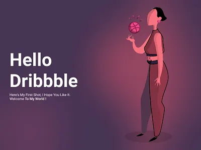 Hello Dribbble! desing dribbble graphic design hello dribbble illustration illustrator