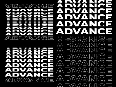 Advance Stacked Text design font text type typography