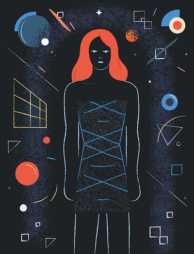 Iris van Herpen Editorial illustration fashion magazine illustration science