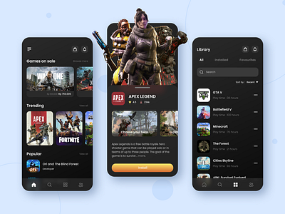 Games Store app app design figma gameapp gamers games gamesapp illustration mobileapp store ui uidesign userinterface