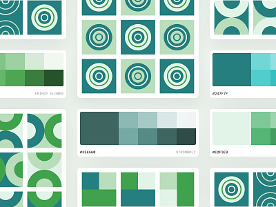 Palette Exploration No. 01 branding color color palette design system geometric identity design palette