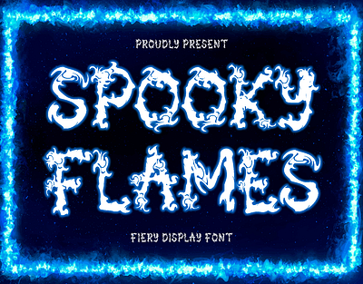 Spooky Flames Typeface bold font branding brush font fiery fire flame flames halloween horror modern pumpkin special spooky tattoo tribal