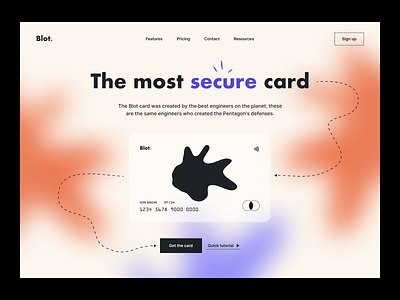 Blot – Website Home Page bank banking website clean concept credit card design finance finance website financial technology gradient home page landing landing page minimal typography ui ui ux ux visual identity website