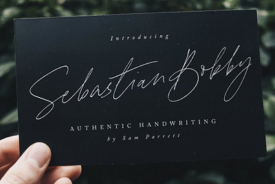 Sebastian Bobby Handwritten Font design illustration logo