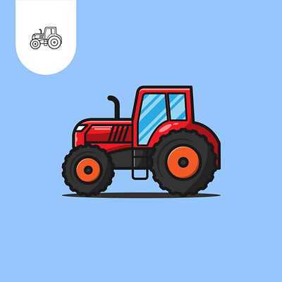 Tractor logo app branding company design engine icon illustration logo tractor ui ux vector