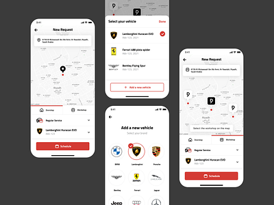 Division-Nine App app car design map mobile repair car ui user experience user interface ux