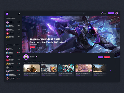 Twitch... concept design figma graphic design twitch ui uiux ux web website