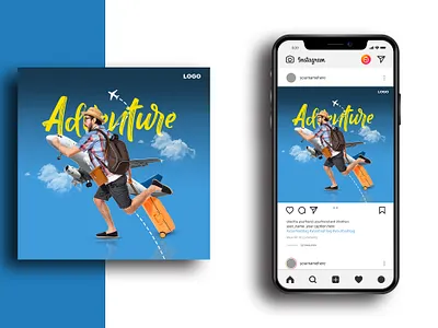 Social Media Poster Design | Adventure. adventure poster design banner design design graphic design md rashed modern poster design social media post design