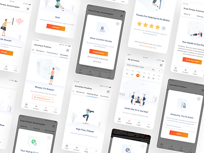 Fitness Empty State Design edge case empty empty state empty state designs error design error state finess error fitness fitness app fitness illustrations gym app health illustration training training app ui design welness workout app