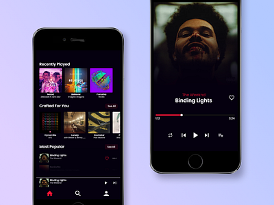 Music App design mobile app music music app music redesign music website songs ui ui design ux design