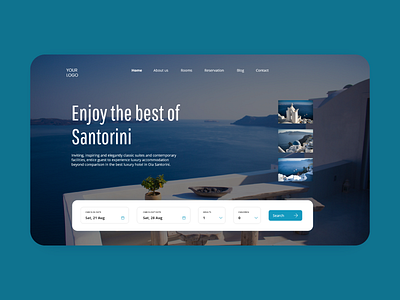 #DailyUI #067 - Hotel booking 067 adobe xd booking daily daily ui daily ui challenge greece hotel booking santorini ui