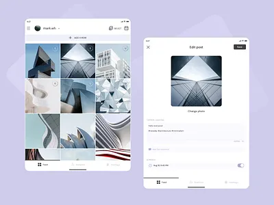 Instagram Planner Ipad instagram planner instagram planner design instagram ui ios design ios ui ipad design ui ipad ui mobile app ui mobile design ui planner social network design ui ux