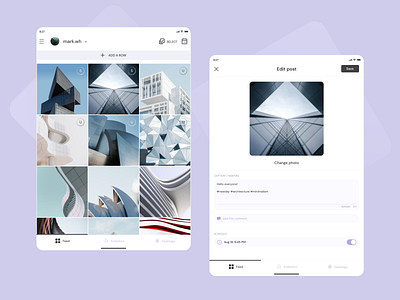 Instagram Planner Ipad instagram planner instagram planner design instagram ui ios design ios ui ipad design ui ipad ui mobile app ui mobile design ui planner social network design ui ux